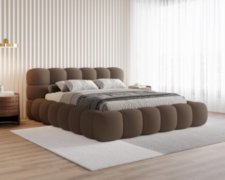 Chilly Möbel Polsterbett Stone Braun Bouclé Stoff 180x200 cm mit Stauraum Quelle 25