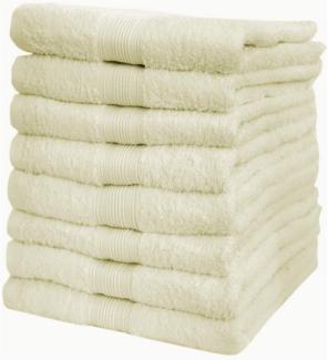 NatureMark NM-HT0861 Frottier Handtücher, 8-er Pack, 50 x 100 cm, 100% Baumwolle, Natur/Creme