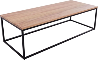 Couchtisch Tatius 120x50 Akazie Natur Gestell schwarz passend zu Sofa Sirpio