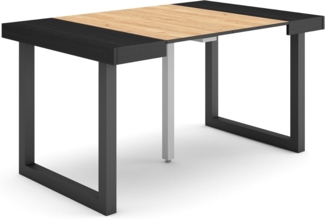 Skraut Home | Ausziehbarertisch | Multifunktionaler ausziehbarer | 140 | Für 6 Gäste | Massivholz Beine | Moderner Stil | Schwarz Eiche