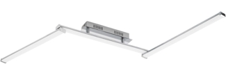 Eglo 96108 Deckenleuchte LASANA 2 chrom/weiß 3X7,8W L:141 H:10,5cm, Leuchtarme schwenkbar