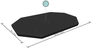 Bestway Poolabdeckung oval, PVC grau, 200x300 cm