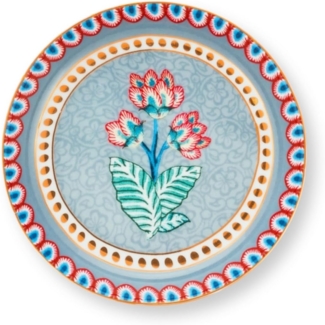 PiP Studio Teller Flower Festival Teebeutelablage Light Blue 9 cm, Tea Tip Flower Festival Light Blue 9cm