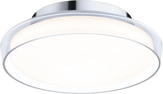 Paulmann 71078 LED Deckenleuchte Luena 25cm Glas Chrom 3000K IP44