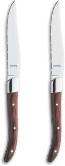 Amefa ROYAL STEAK Steakmesser Set 2-teilig holz hochglanzpoliert