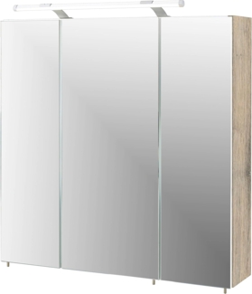 Schildmeyer Spiegelschrank 133075 Trient, 70. 0x16. 0x75. 0 cm, wildeiche Dekor