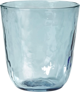 Broste Copenhagen HAMMERED Trinkglas 4tlg. blau 0,335 l