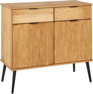 Sideboard Kiefernholz hellbraun 2 Schubladen TIMMINS