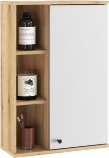 Badezimmer Hängeschrank Torsby in weiß und Eiche 51 x 75 cm