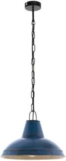 Eglo Vintage Pendelleuchte WADDETON blau schwarz
