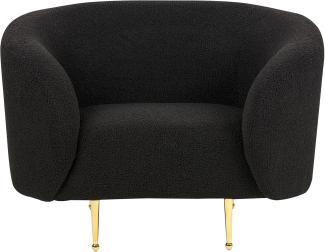 Sofa Set Bouclé schwarz 3-Sitzer LOEN