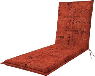 Doppler Rollliegenauflage Spot ca. 195 x 60 x 5 cm Herzen rot