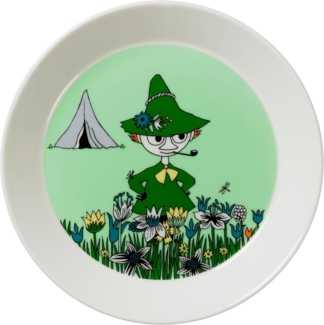 Arabia Moomin Teller 19cm Snufkin green