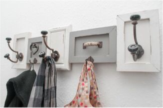 HTI-Living Garderobenleiste Kleiderhaken Garderobe Vintage (Stück, 1 St, 1 Garderobe ohne Dekoration), Wandhaken Hakenleiste