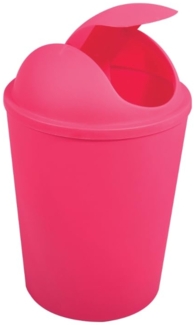 MSV Kosmetikeimer Abfalleimer Schwingdeckeleimer 5,5 Liter Kunststoff Pink