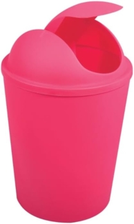 MSV Kosmetikeimer Abfalleimer Schwingdeckeleimer 5,5 Liter Kunststoff Pink