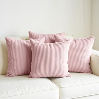 DYNMC you Kissenbezug Cord - 4er Kordsamt Weiche Kissenbezüge - Dekokissen Sofakissen, Kord Kissenhüllen - Sofa Kissenbezug Cord - Kissen Deko Kissenbezug
