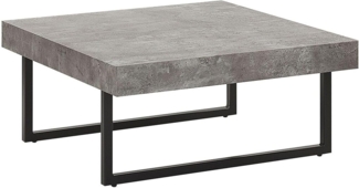 Couchtisch Betonoptik / schwarz 75x75 cm DELUZ
