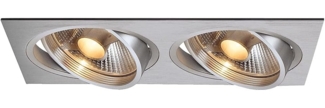 SLV No. 111382 NEW TRIA 300 Downlight rechteckig alu brushed GU10 max. 2x75W