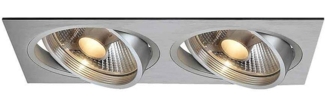 SLV No. 111382 NEW TRIA 300 Downlight rechteckig alu brushed GU10 max. 2x75W