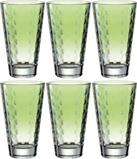 Leonardo OPTIC Trinkglas groß 0,2l Pastell grün 6er Set