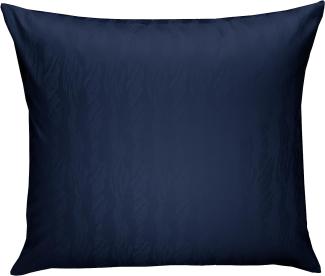 Bettwaesche-mit-Stil Mako Satin Damast Bettwäsche Waves Dunkel Blau Kissenbezug 40x40cm