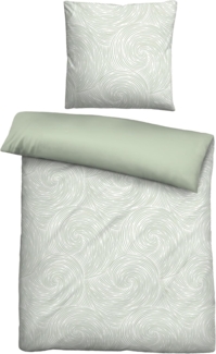 biberna Tencel Bettwäsche 0474495 STRUDEL, salbei, 1x 135x200 cm + 1x 80x80 cm