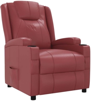 vidaXL Relaxsessel Weinrot Kunstleder 340963