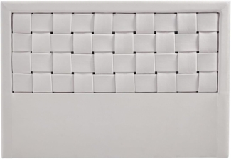 Vente-unique - Bettkopfteil- 160 cm - Samt - Beige - JENNA