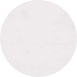 vidaXL Tischplatte Weiß Ø50x2,5 cm Massivholz Kiefer 813653