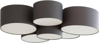 Lindby Deckenleuchten Maureka, Schwarz IP20, 6 x 15 W LED