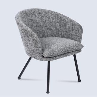 MEUBLE COSY Sessel Relaxsessel Lehnstühle Polsterstuhl Armsessel Einzelsofa mit Metallbeinen für Wohnzimmer Schlafzimmer Büro Vanity, Grau, 67. 5x64x74. 5cm, Metall Stoff