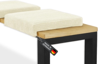 Lycce Bankauflage Bankauflage Klemmkissen 1 Leiste, Cordstoff extra Polsterung, (1 St), für Banktiefe ab 35 cm, verrutscht nicht, versch. Farben
