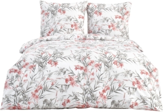 yadetextil Bettwäsche Bettwäsche 155x220 cm. 2 teilig set, Renforce, 2 teilig, bunt geblümt,100% Baumwolle/Renforcé,Aprila