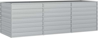 vidaXL Garten-Hochbeet 240x80x77 cm Verzinkter Stahl Silbern 316886
