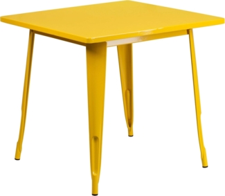 Flash Furniture Felix Tisch für drinnen und draußen, 80 cm, quadratisch, Orange