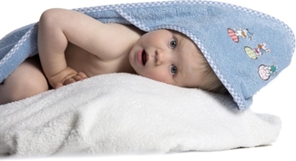 ZOLLNER Kapuzenhandtuch, Walkfrottee (1-St), 100x100 cm, 100% Baumwolle, mit Einstickung