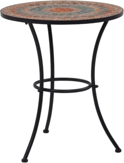 vidaXL Mosaik-Bistrotisch Orange/Grau 60 cm Keramik 46717