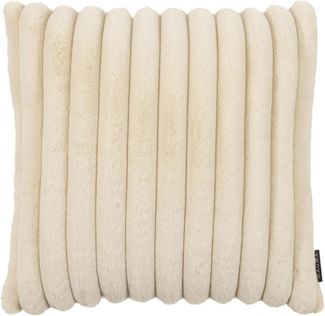 MAGMA Kissenhülle RAYA Fellimitat Streifen Look natur ca. 45 x 45 cm