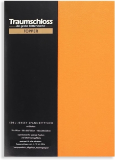 Traumschloss Topper Edel-Jersey Spannbettlaken mandarine 140-160x200-220