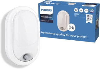 Philips LED Außenwandleuchte ProjectLine oval mit Bewegungsmelder neutralweiß