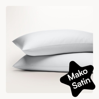 Seralino Kissenbezüge Mako Satin Kissenbezug (100% Bio Baumwolle) weich, hautfreundlich, (2 Stück), Fairtrade/ GOTS zertifizierte uni Kissenhülle mit Reißverschluss