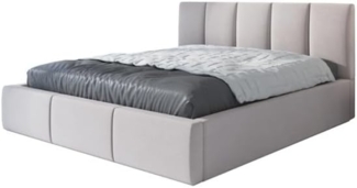 Polsterbett KENET 140x200 mit Matratze, Bettkasten und Lattenrost. Farbe: Beige 2