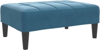 vidaXL Fußhocker Blau 77x55x31 cm Samt 4007383