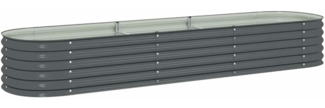 vidaXL Garten-Hochbeet 320x80x44 cm Verzinkter Stahl Grau 45527