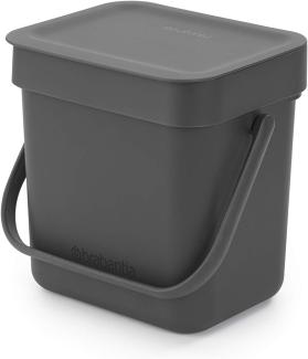 Brabantia 'Sort & Go' Abfallbehälter, Kunststoff, Grey, 3 Liter