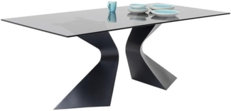 Tisch Gloria, Schwarz, 200 x 75 x 100 cm