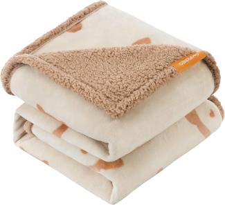 Feandrea wasserdichte Hundedecke, Sherpa Fleece Haustier Decke für mittelgroße und große Hunde, Katzen, 152 x 127 cm, XL, maschinenwaschbar, beidseitiger Sofabezug-Schutz, beige PPB060K01