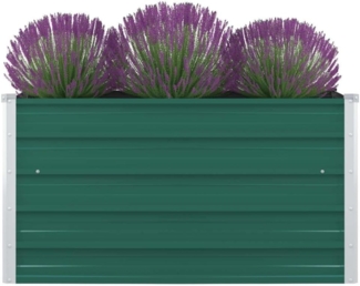 vidaXL Hochbeet 100 x 100 x 45 cm Verzinkter Stahl Grün 47025