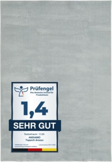 Andiamo Teppich Arezzo, grau 160 x 230 cm